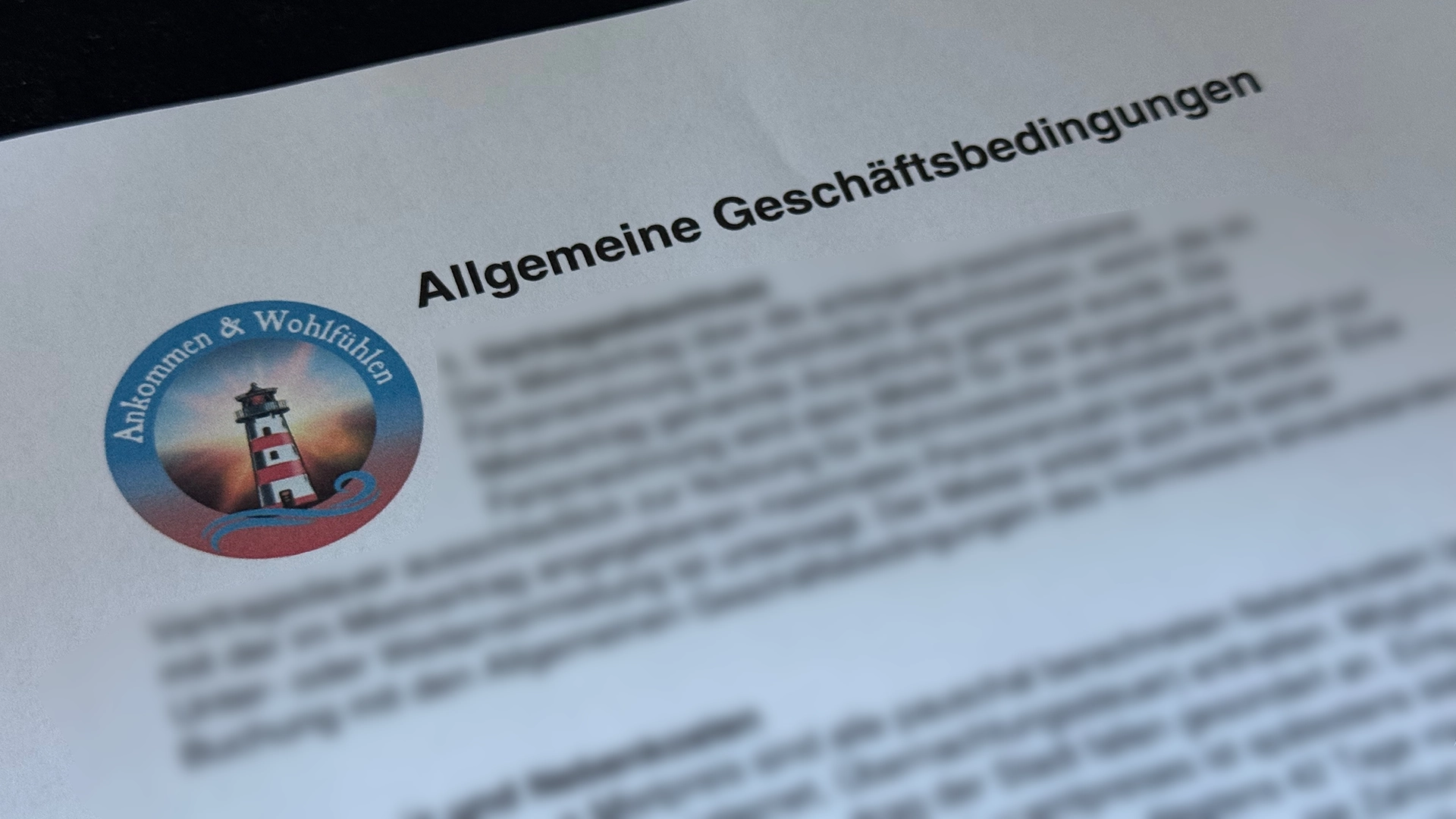 AGB auf einem Blatt