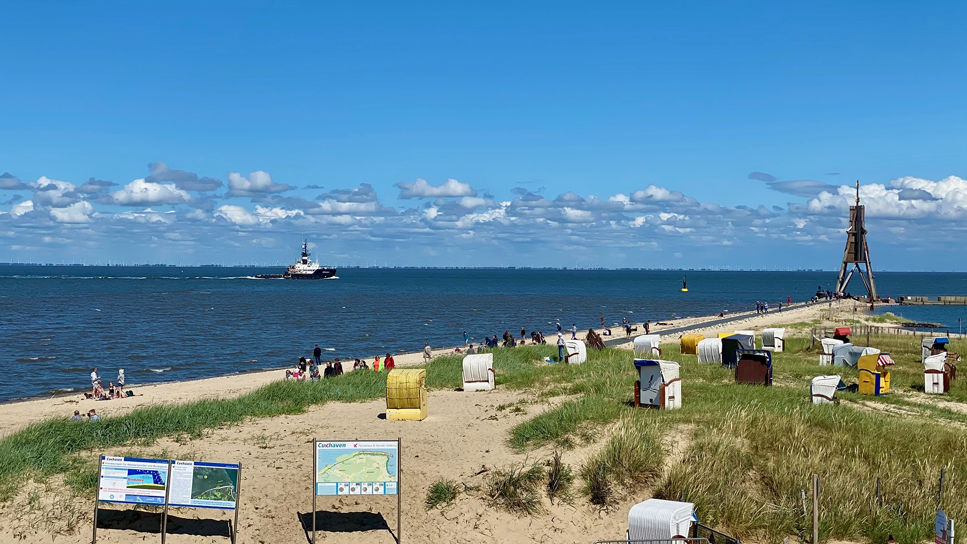 Kugelbake in Cuxhaven am Strand