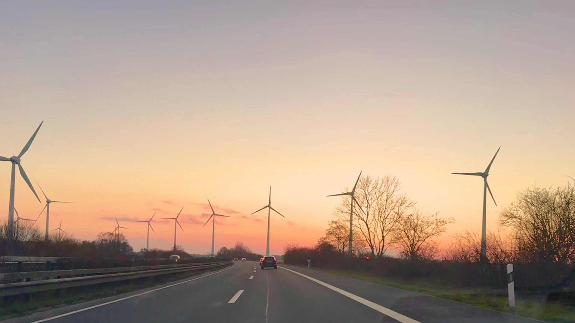 Fahrt über die Autobahn